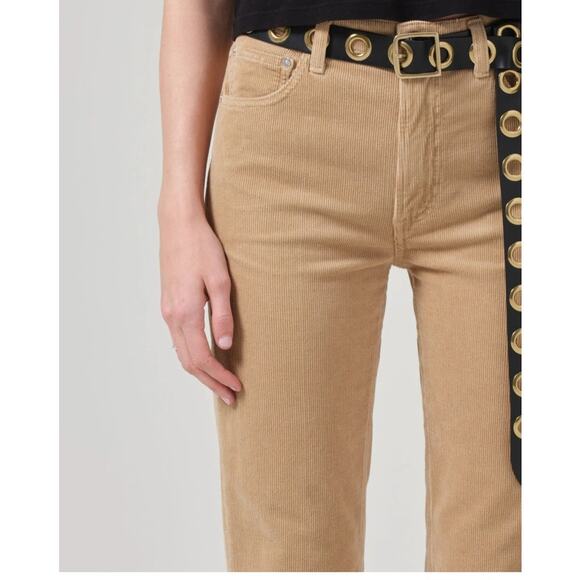 Citizens of Humanity Sienna Corduroy Pants Burnt Orange Rust Sz 31 Slim Straight - Picture 1 of 15